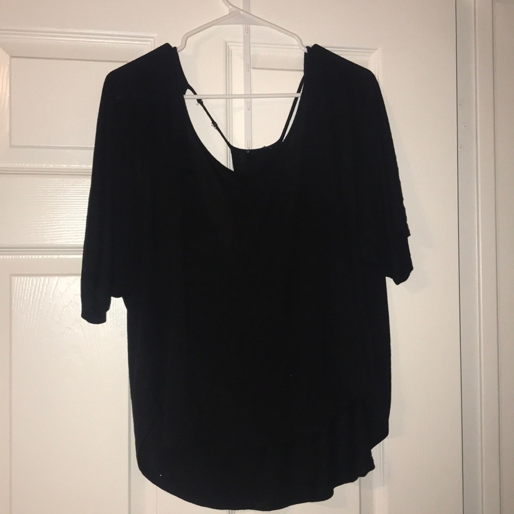 Black off the shoulder top